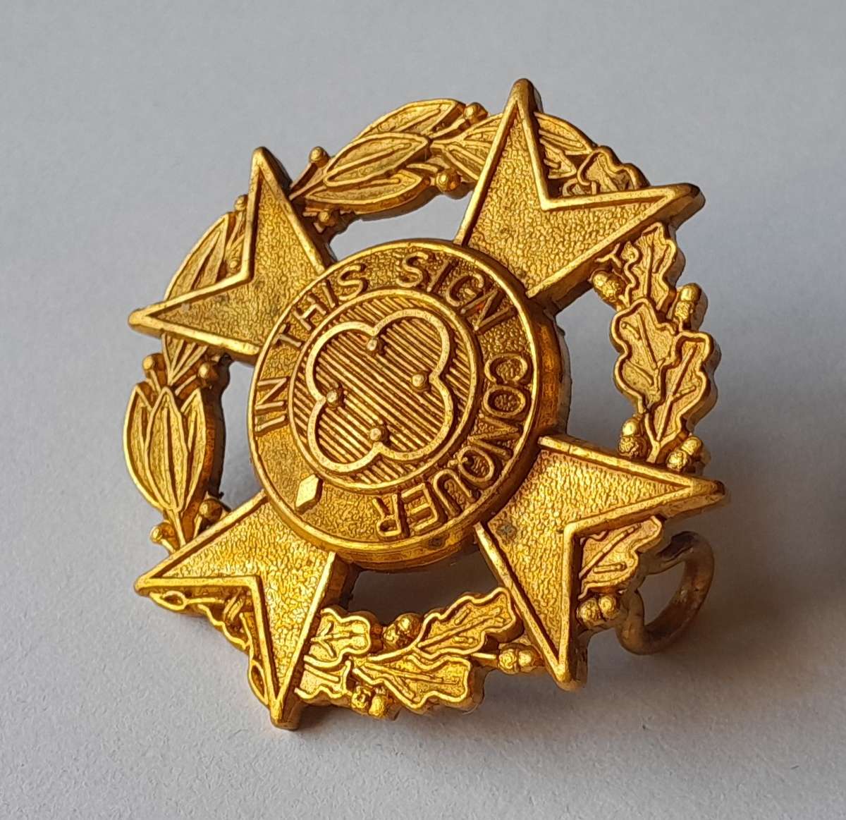 Rhodesian Corps of Chaplains Cap Badge.  Lugs Intact.