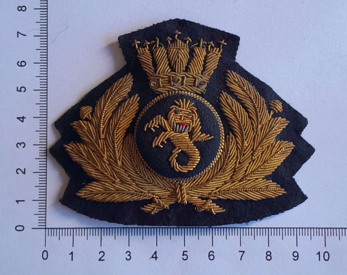 WW2 Commonwealth Shipping Company Officer's Bullion Cap Badge.