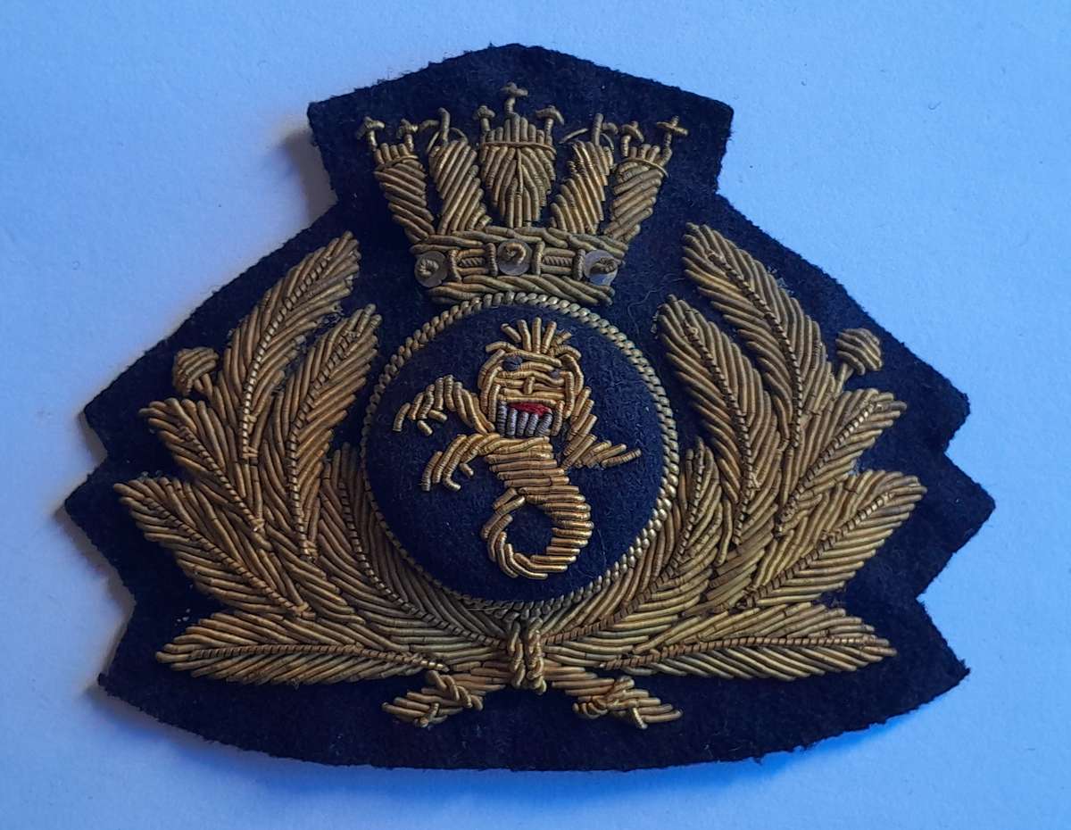 WW2 Commonwealth Shipping Company Officer's Bullion Cap Badge.