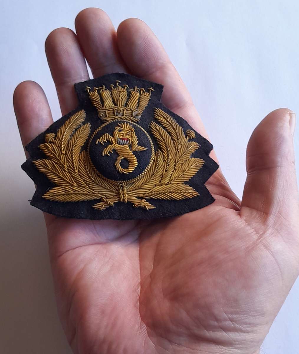 WW2 Commonwealth Shipping Company Officer's Bullion Cap Badge.