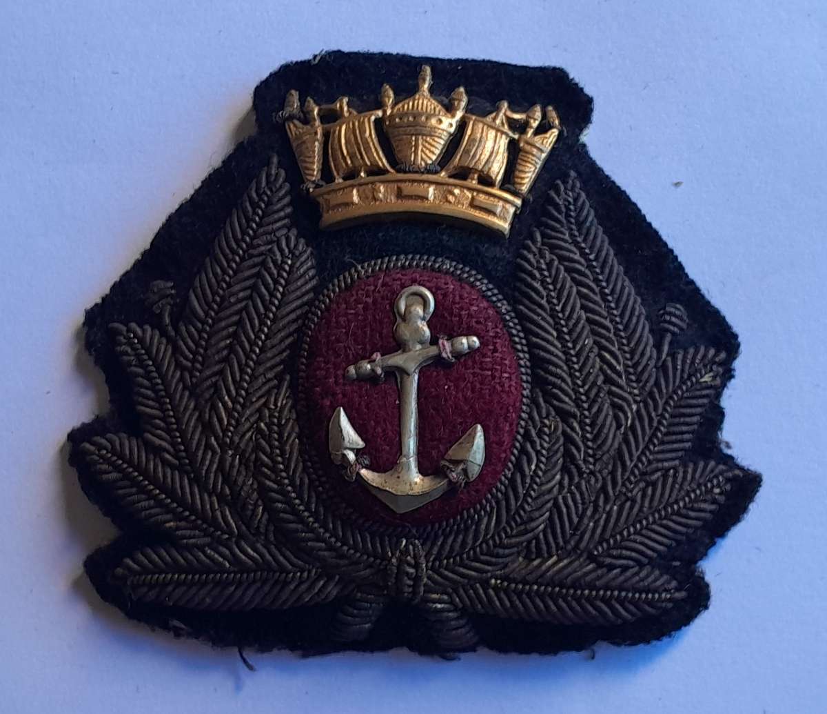WW2 Merchant Navy Bullion Cap Badge.
