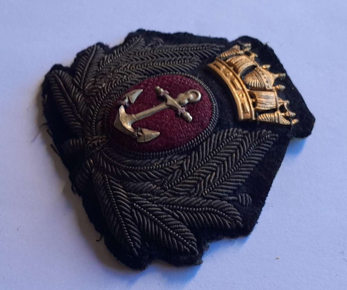 WW2 Merchant Navy Bullion Cap Badge.