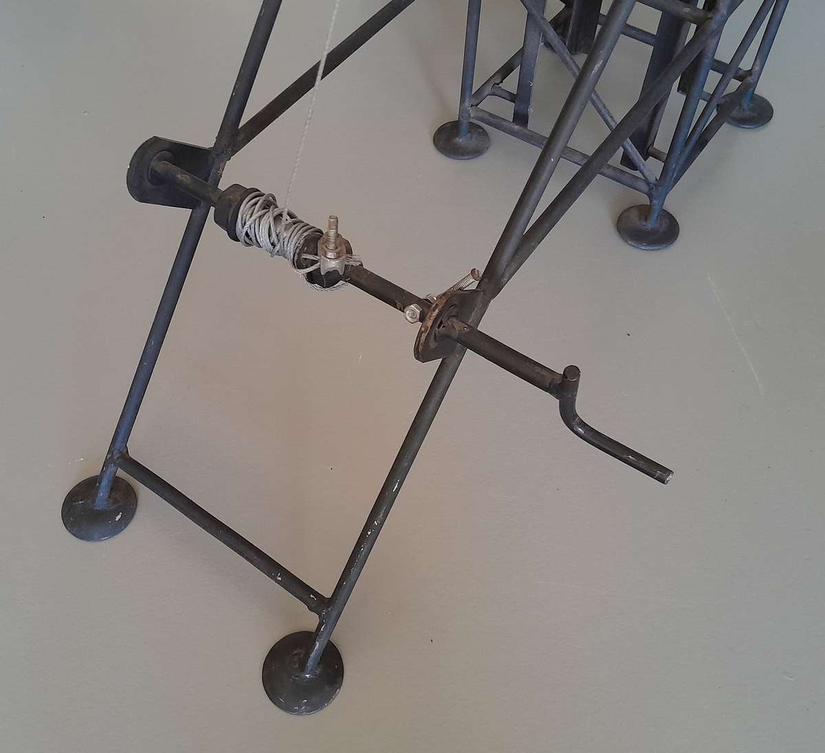 Vintage Large Metal Mineshaft Functional Scale Model.  66 x 56cm.