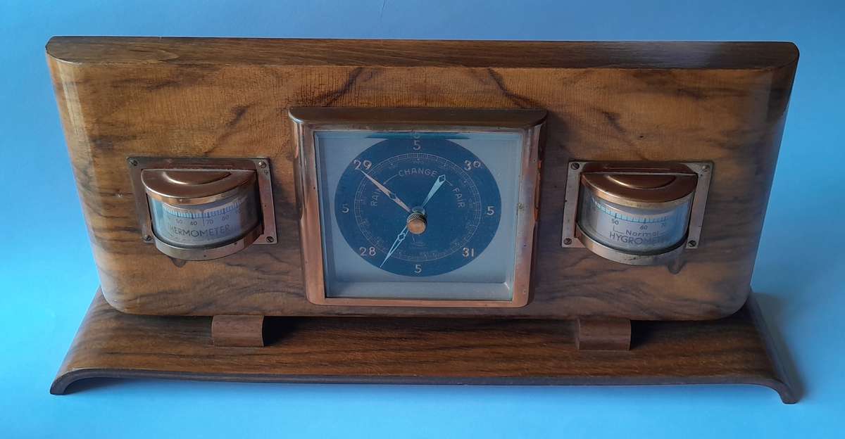 "Reserved". Rare Art Deco German "Lufft" Weather Station.  Superb Design. 33 x 15cm.