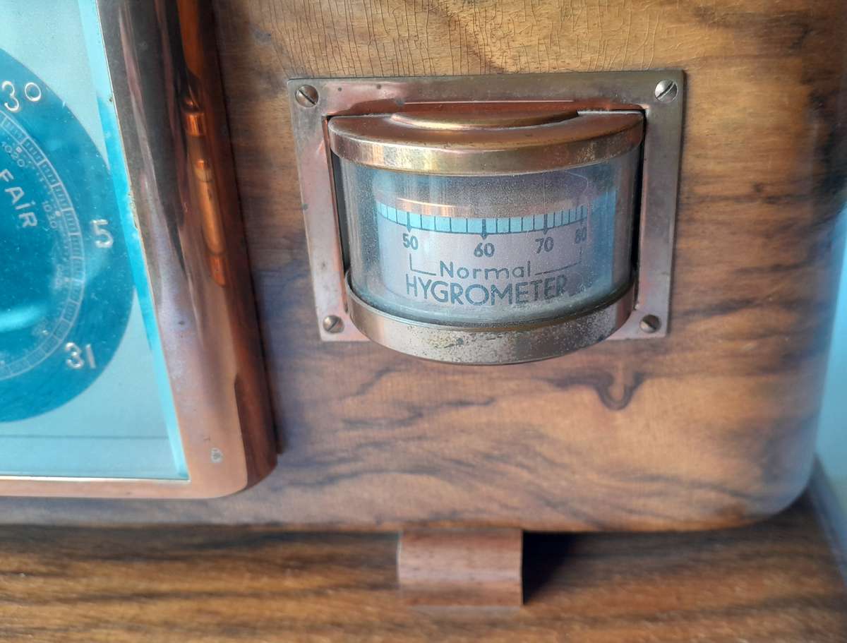 "Reserved". Rare Art Deco German "Lufft" Weather Station.  Superb Design. 33 x 15cm.