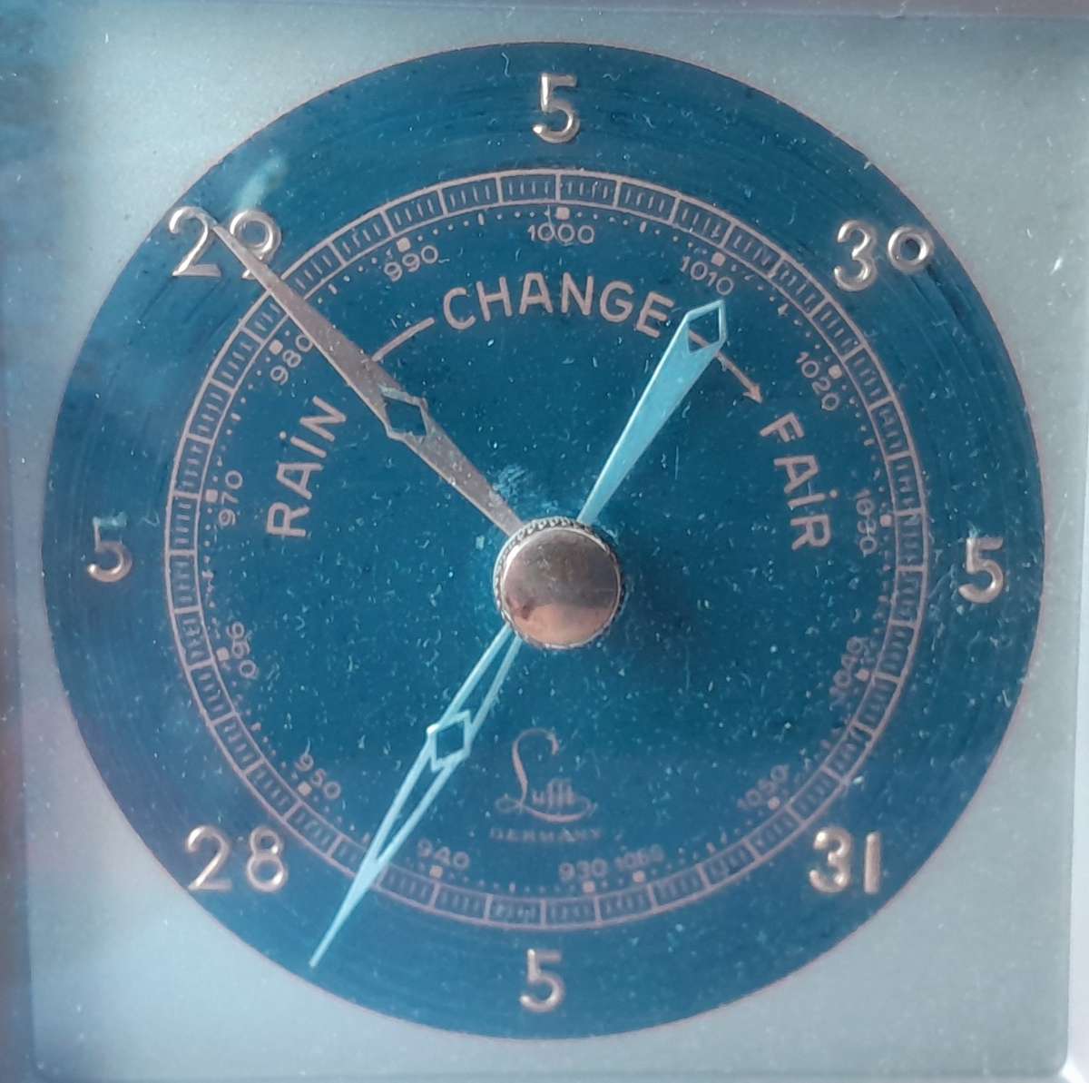 "Reserved". Rare Art Deco German "Lufft" Weather Station.  Superb Design. 33 x 15cm.