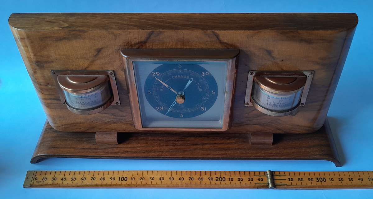 "Reserved". Rare Art Deco German "Lufft" Weather Station.  Superb Design. 33 x 15cm.