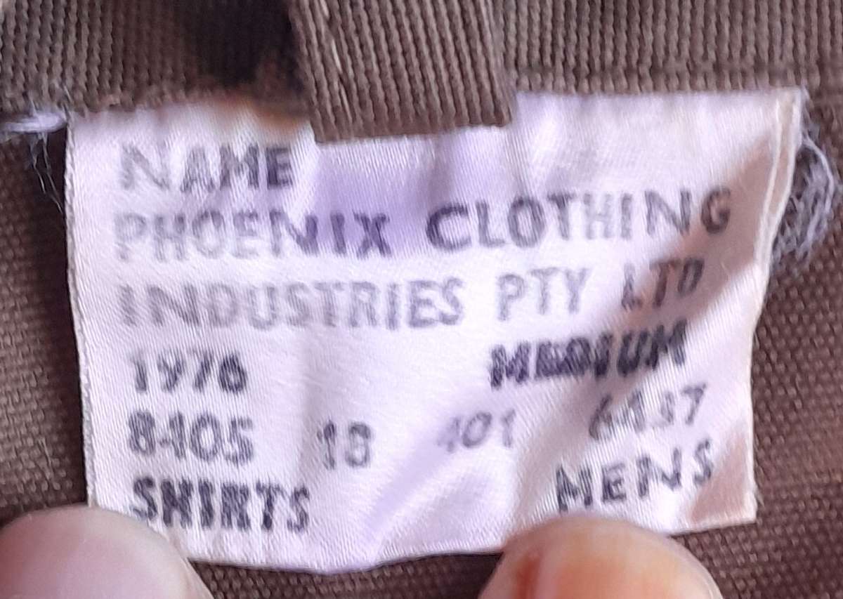 1976 SADF Border War Long Sleeve Shirt.  PHOENIX CLOTHING.  Size: Medium.