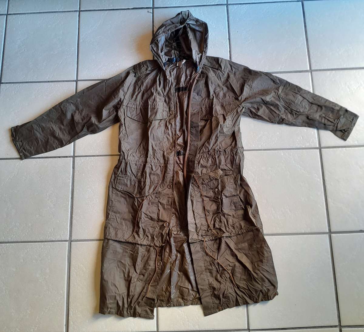 1980 SADF Border War Nylon Raincoat.  MARBURG MFFRS.  Size:  Large.