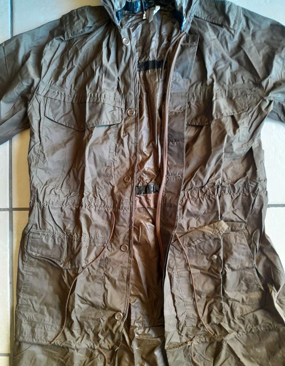 1980 SADF Border War Nylon Raincoat.  MARBURG MFFRS.  Size:  Large.