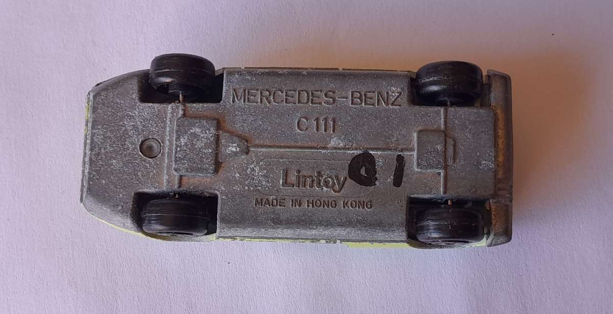 Rare 1970's Lintoy Die Cast Mercedes Benz C-111. Opening Rear.