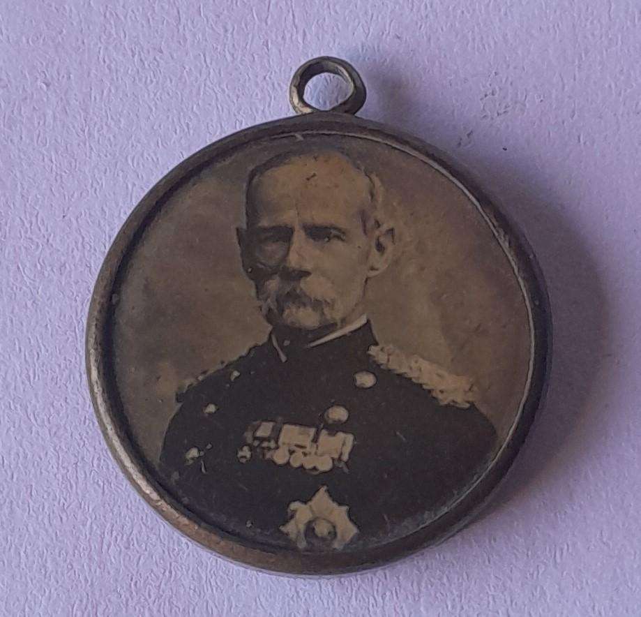 Boer War Roberts & Baden-Powel Double-Sided Patriotic Pendant.