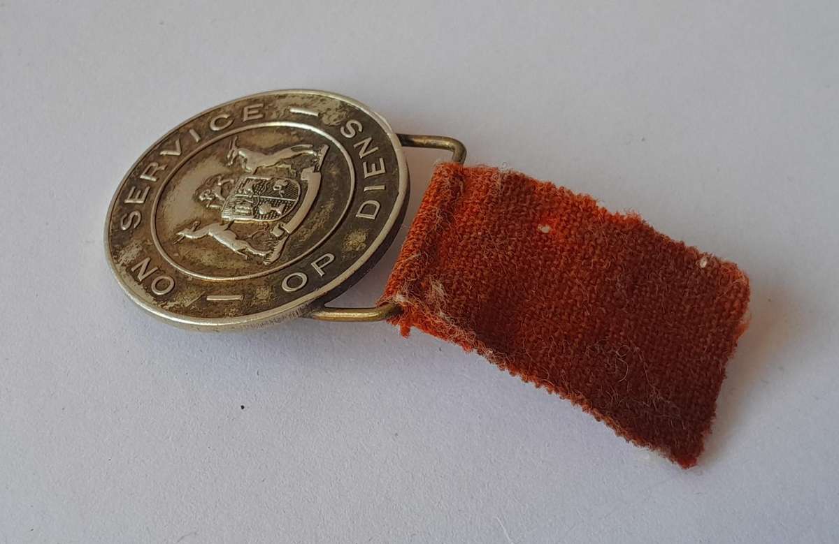 WW2 SA On Service/ Op Diens Badge.