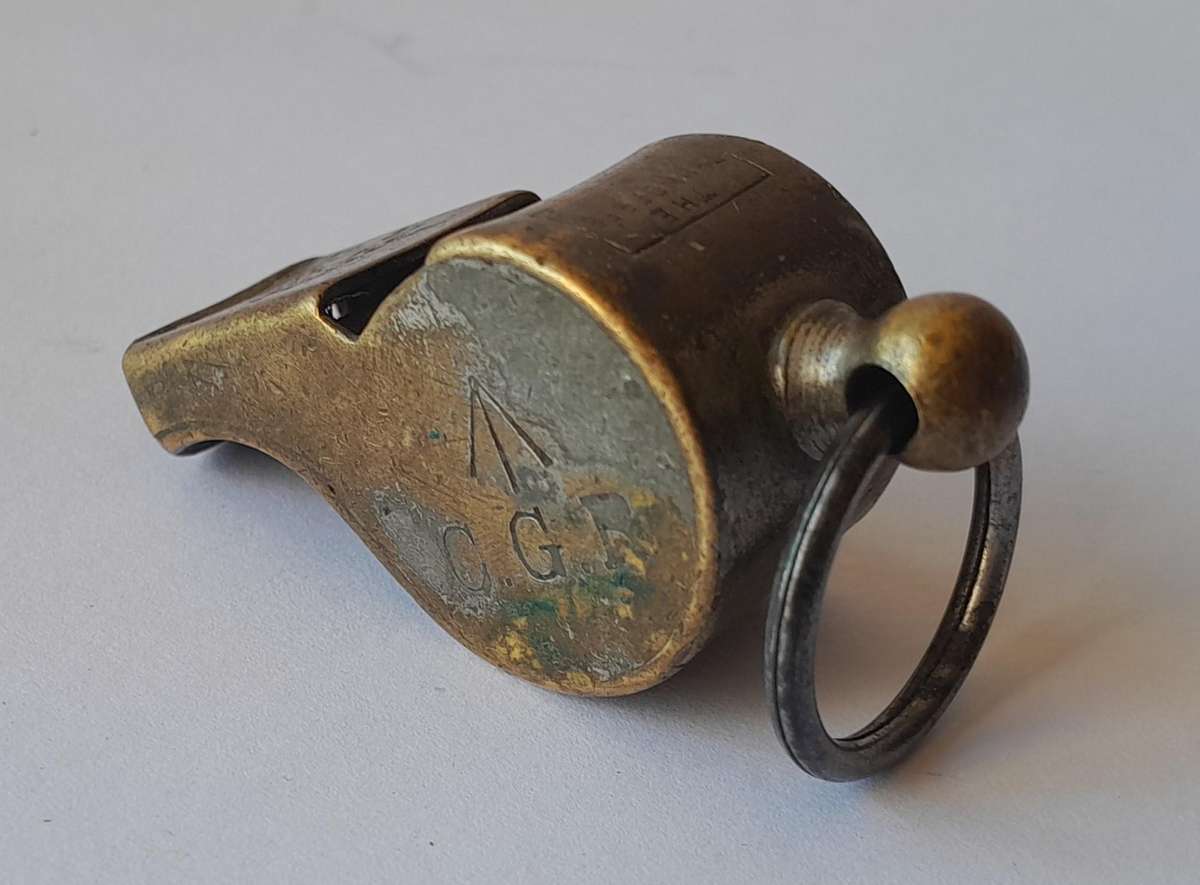 Boer War Cape Government Railways Military Issue Whistle. McPherson Brothers, Glasgow.