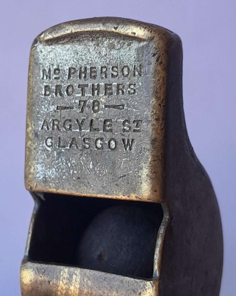 Boer War Cape Government Railways Military Issue Whistle. McPherson Brothers, Glasgow.