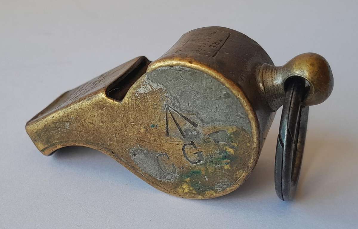 Boer War Cape Government Railways Military Issue Whistle. McPherson Brothers, Glasgow.
