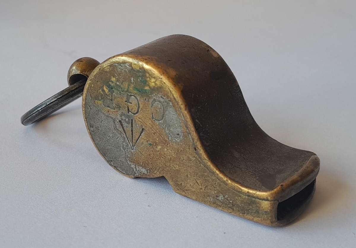 Boer War Cape Government Railways Military Issue Whistle. McPherson Brothers, Glasgow.