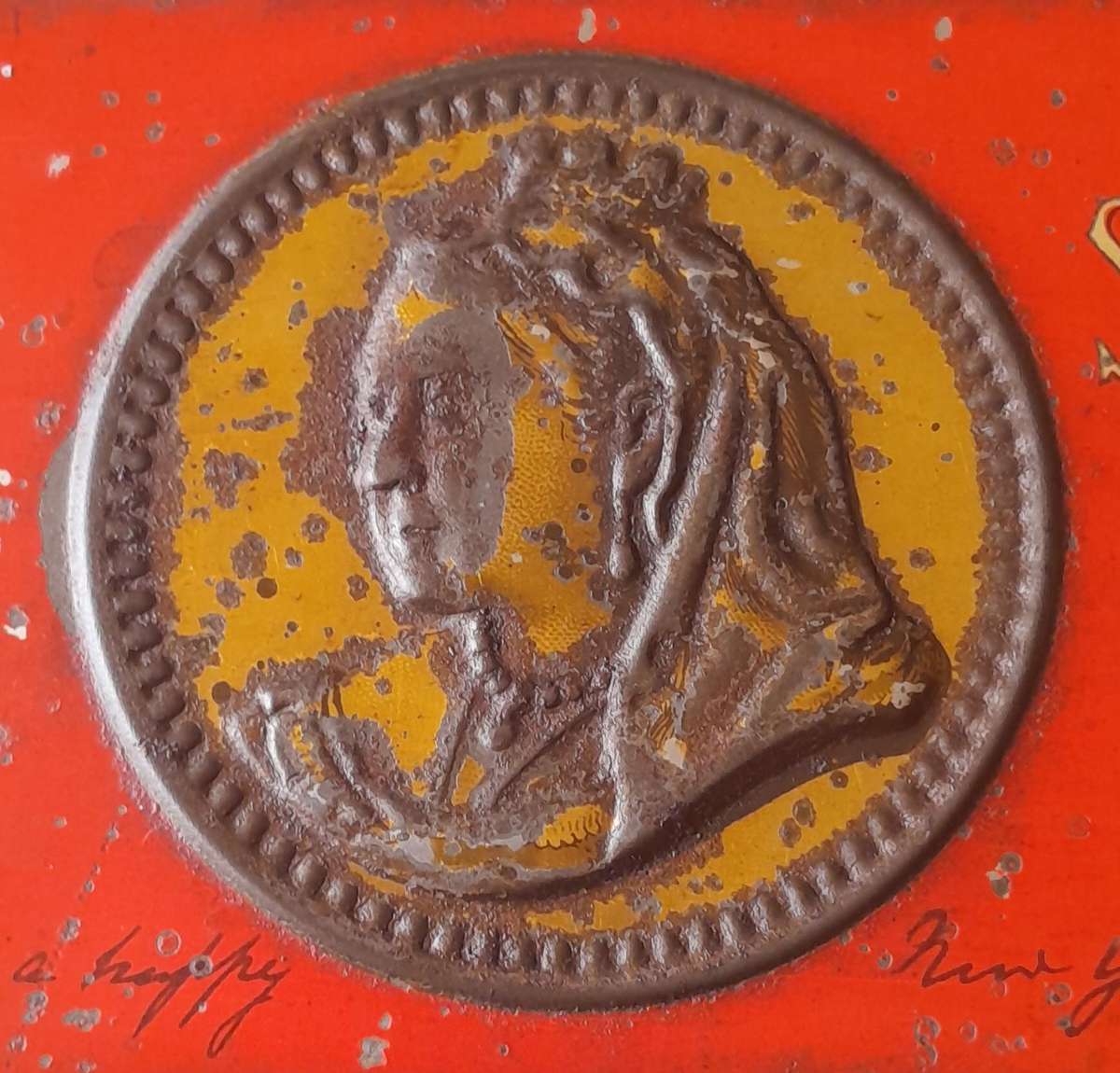 Boer War 1900 Gift Tin To British Troops From Queen Victoria. 15.5 x 9.5cm.