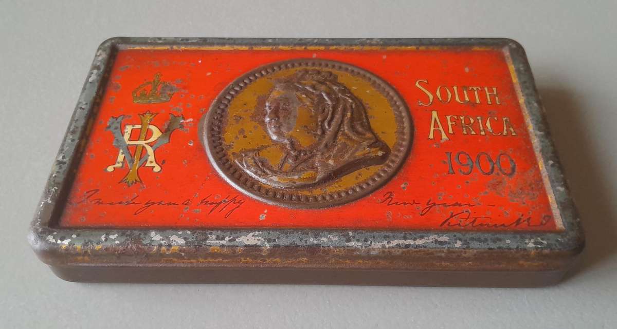 Boer War 1900 Gift Tin To British Troops From Queen Victoria. 15.5 x 9.5cm.