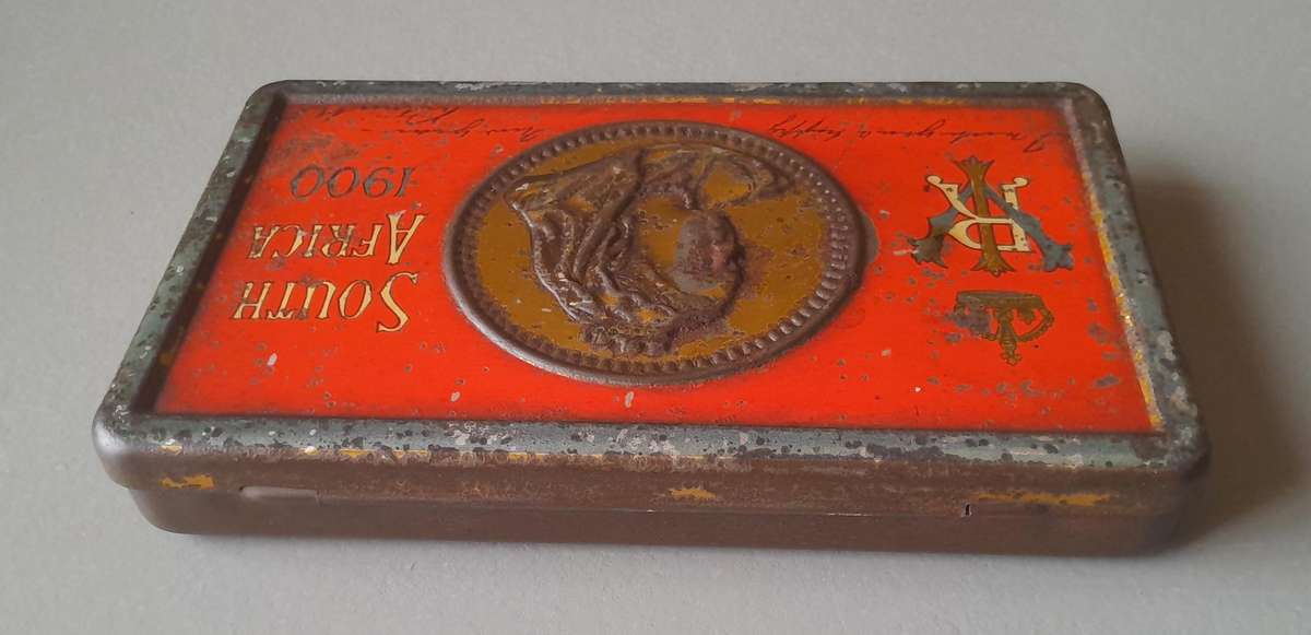 Boer War 1900 Gift Tin To British Troops From Queen Victoria. 15.5 x 9.5cm.