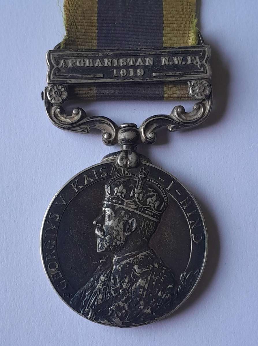 1919 3rd Anglo-Afghan War Silver George V General Service Medal. 026383 SJT S.J. Blake R.A.O.C.