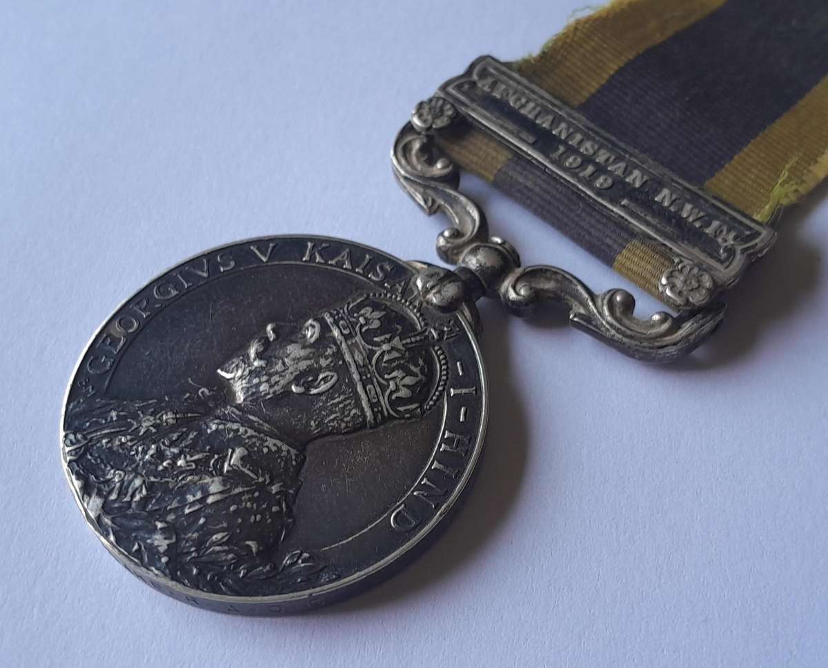 1919 3rd Anglo-Afghan War Silver George V General Service Medal. 026383 SJT S.J. Blake R.A.O.C.