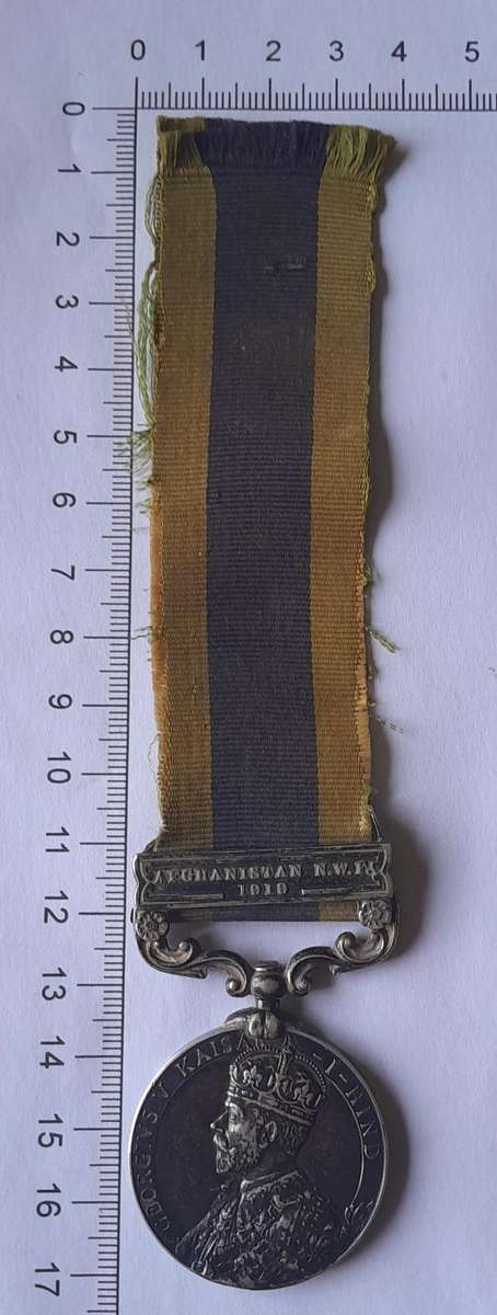 1919 3rd Anglo-Afghan War Silver George V General Service Medal. 026383 SJT S.J. Blake R.A.O.C.