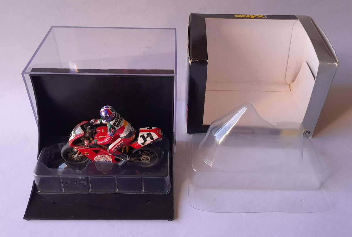 Vintage Onyx Die-Cast Troy Corser #2 Ducati 916 Promotor Racing.  Scale 1/24.  Original Packaging.