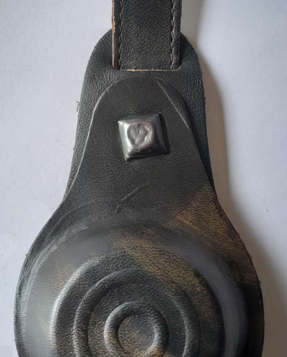 Rare Rhodesian Bush War Army Issue Watchstrap.  Leather Camo.  Near Mint Condition.