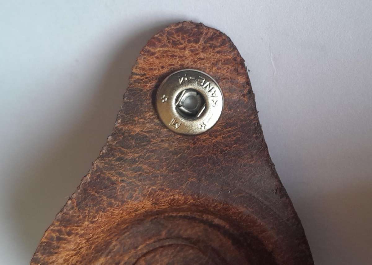 Rare Rhodesian Bush War Army Issue Watchstrap.  Leather Camo.  Near Mint Condition.