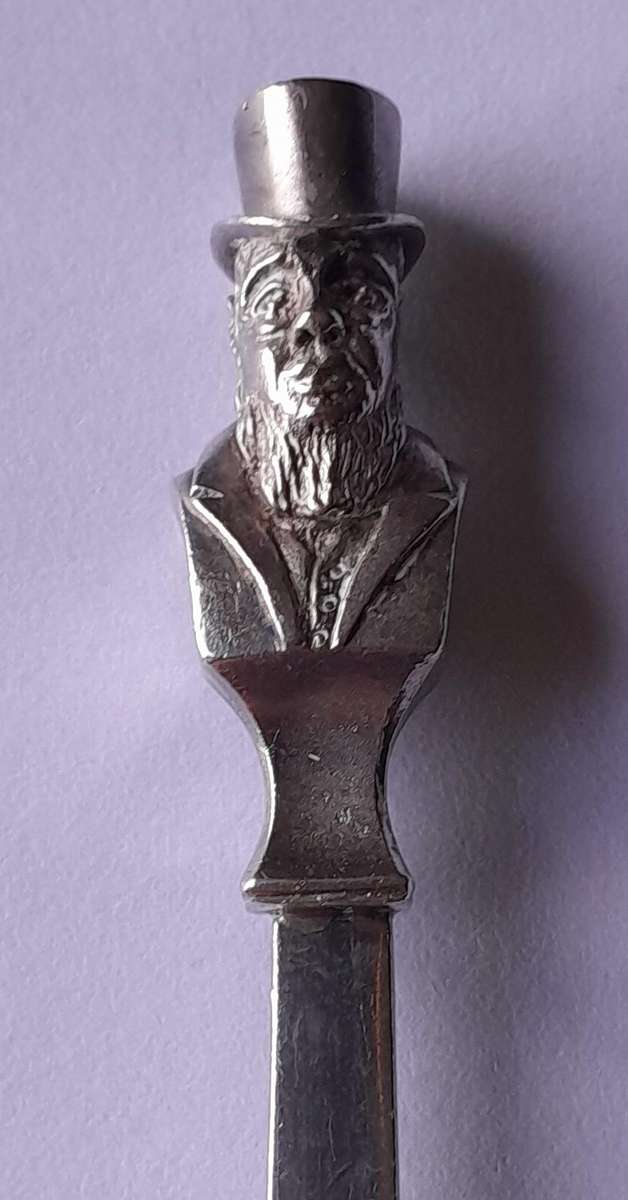 Solid Silver Paul Kruger Spoon to Commemorate `Battle of Amajuba`. Cape Mint. 39.14 grams.