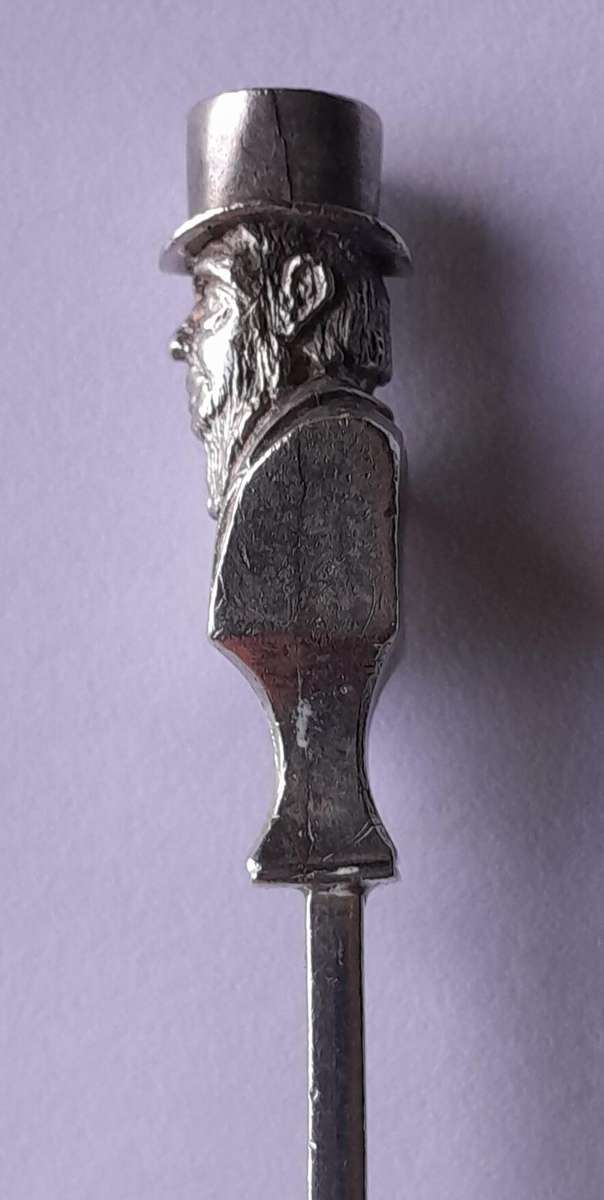 Solid Silver Paul Kruger Spoon to Commemorate `Battle of Amajuba`. Cape Mint. 39.14 grams.