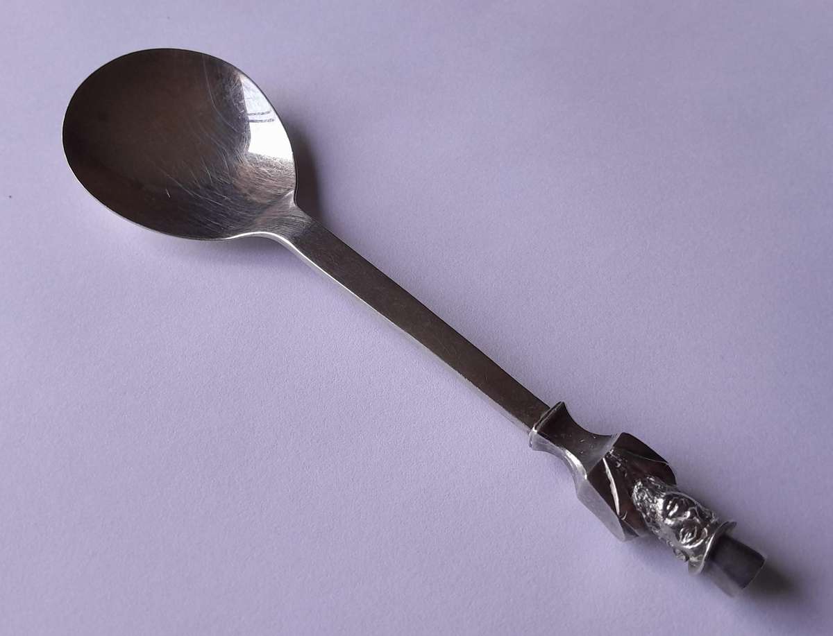 Solid Silver Paul Kruger Spoon to Commemorate `Battle of Amajuba`. Cape Mint. 39.14 grams.