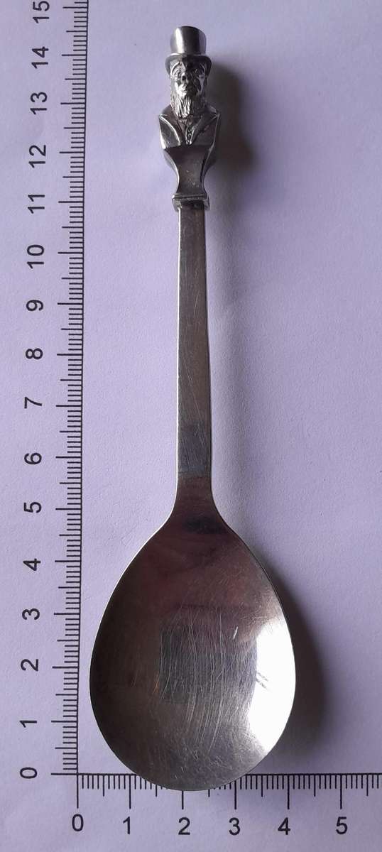 Solid Silver Paul Kruger Spoon to Commemorate `Battle of Amajuba`. Cape Mint. 39.14 grams.