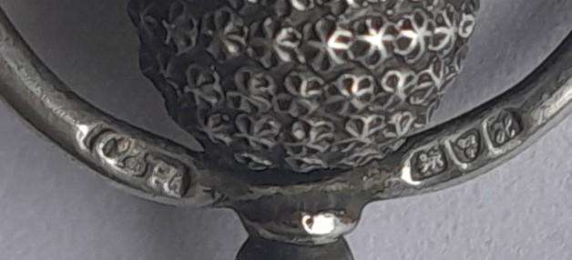 Antique Solid Silver And Amber Thistle Hat Pin By Charles Horner.  Chester, 1908.