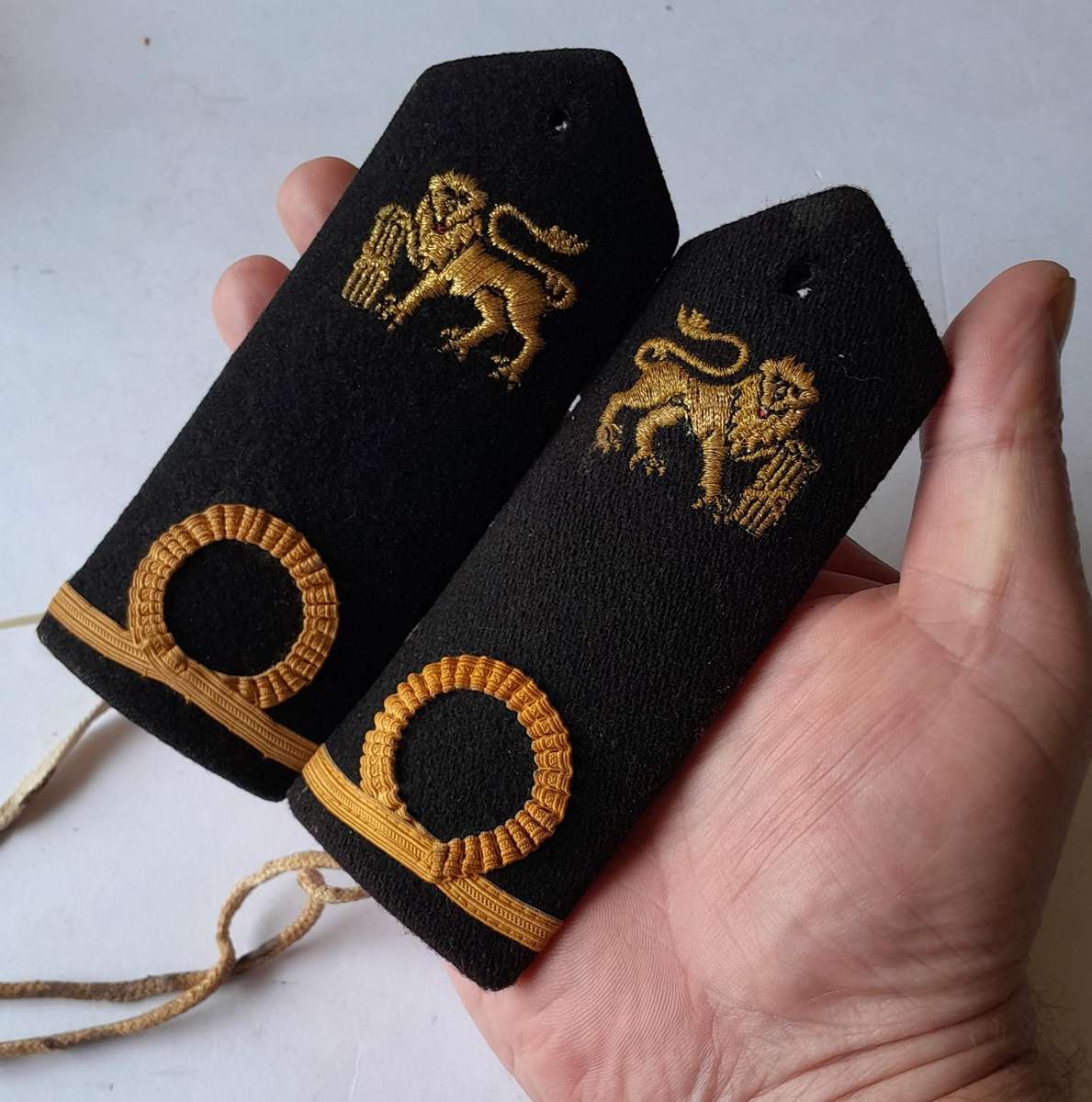 Pair SADF Navy Sub-Lieutenant Rank Epaulettes.