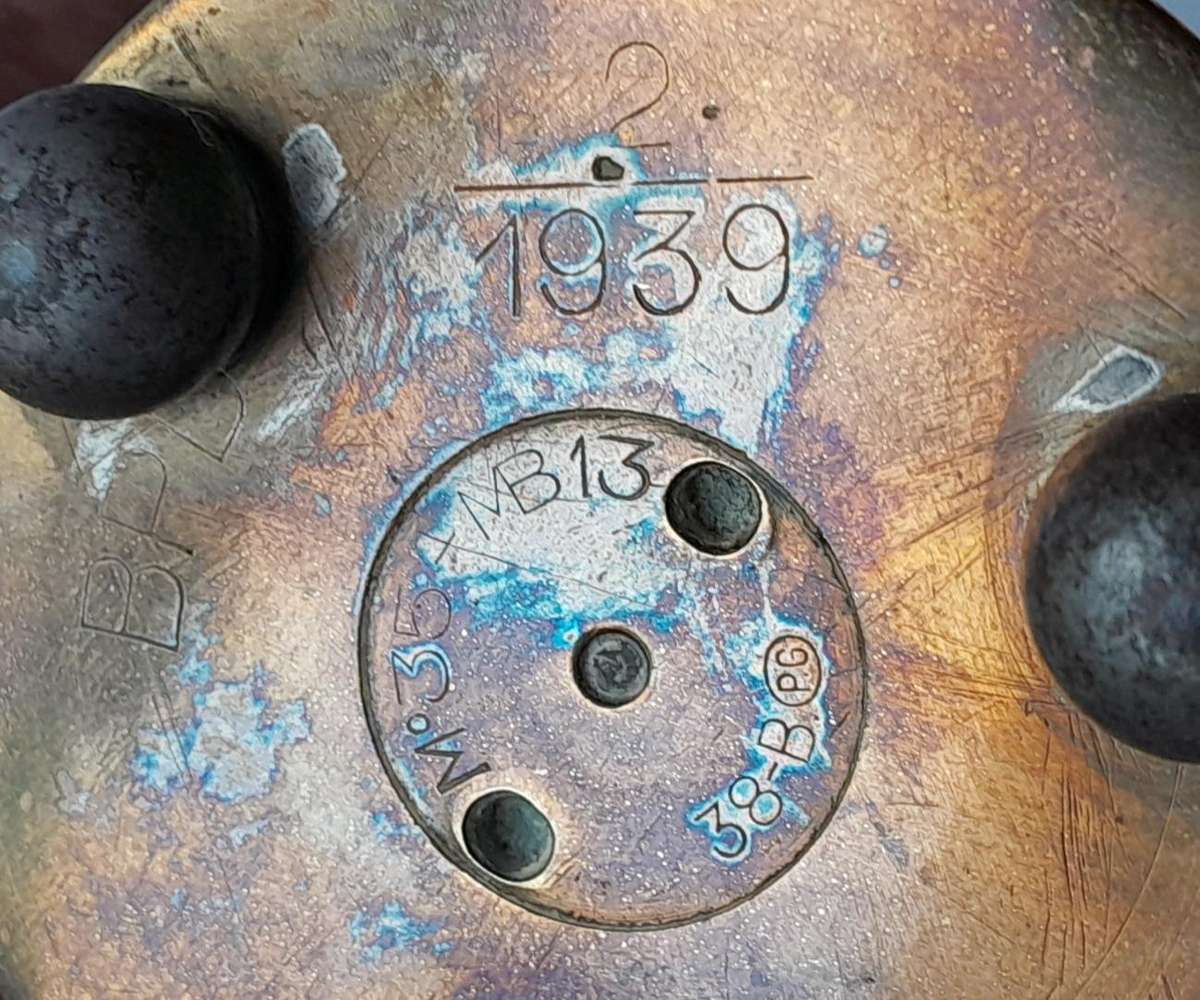 WW2 1939 SA Army North Africa "Springbok" Trench Art Ashtray.  Made With Shell And Egyptian Coins.