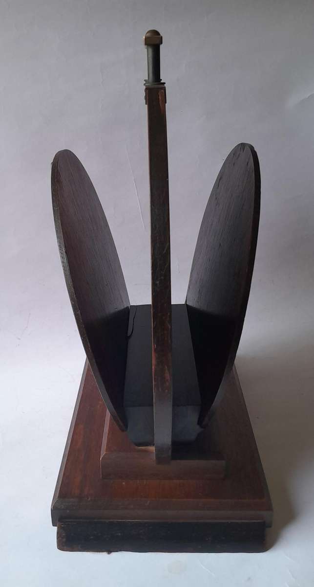 Austrian Art Deco Double-Sided Magazine Holder With Hand-Carved Dog Motifs.