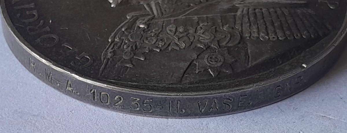 "Reserved" WW1 Royal Navy Long Service and Good Conduct Medal To "R.M.A. 10235 H.VASE. GNR. R.M.A."