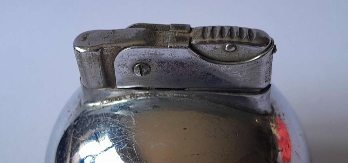 Vintage Art Deco "The Orb" Chromed Table Lighter. Made in England.