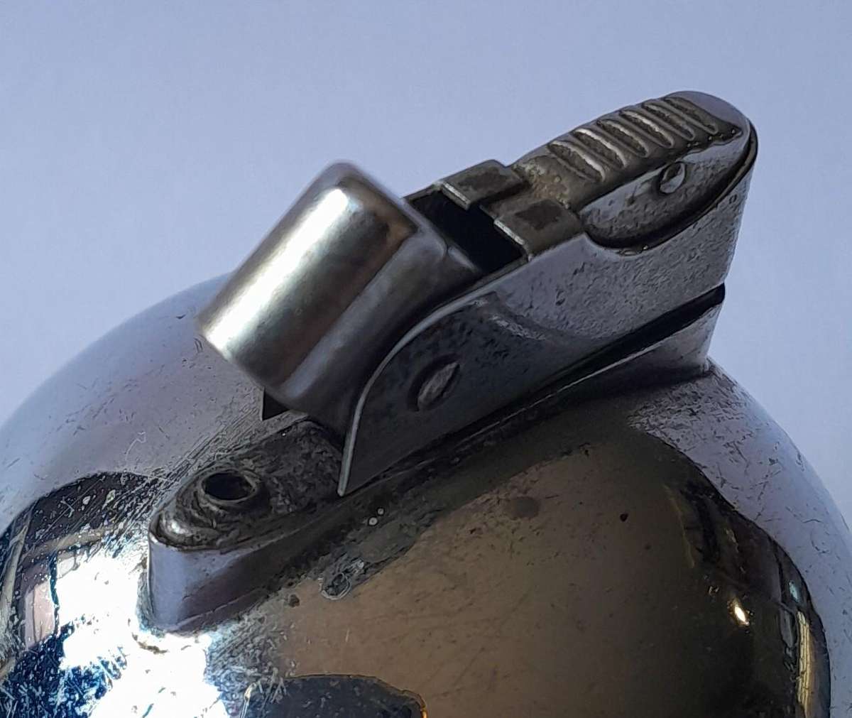 Vintage Art Deco "The Orb" Chromed Table Lighter. Made in England.