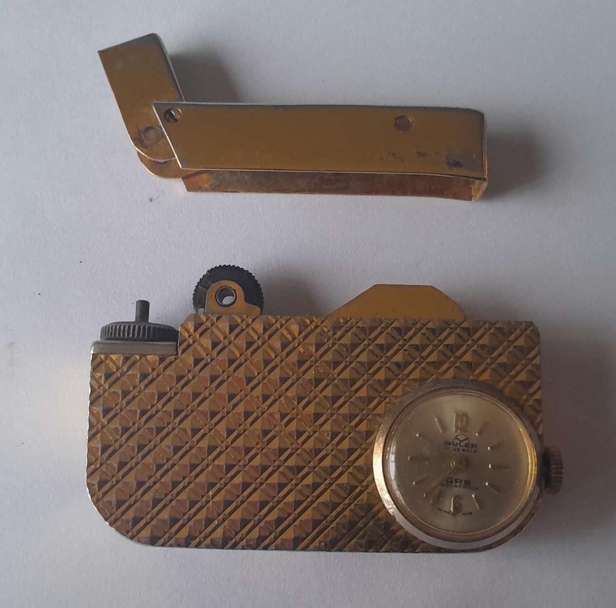 Rare 1950's Buler Watch Lighter.  Swiss Made.
