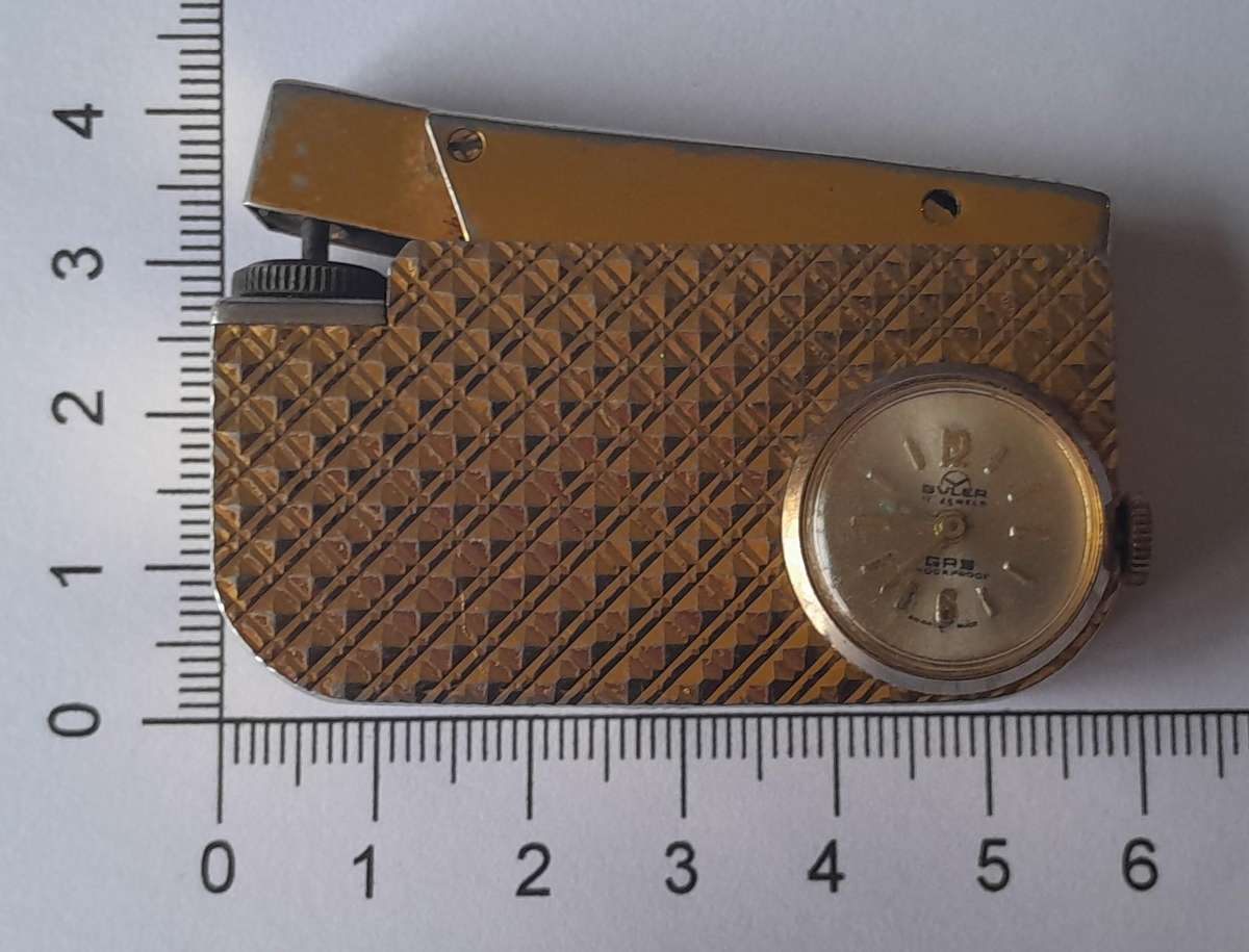 Rare 1950's Buler Watch Lighter.  Swiss Made.