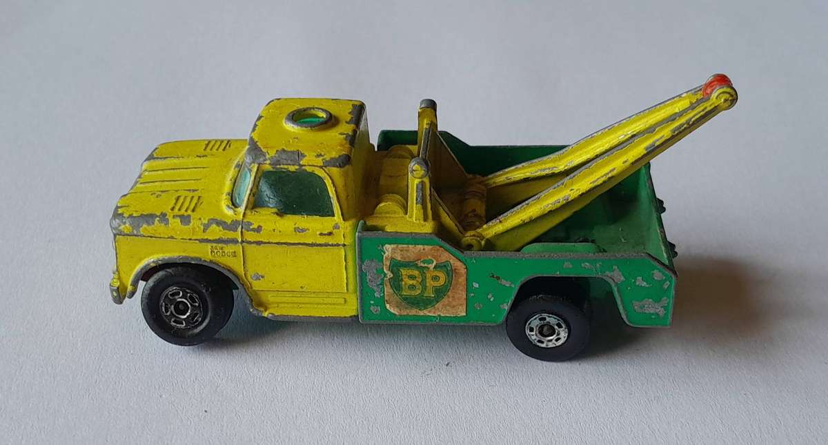 Vintage 1960's Lesney Matchbox Die-Cast Dodge Wreck Truck.  No. 13
