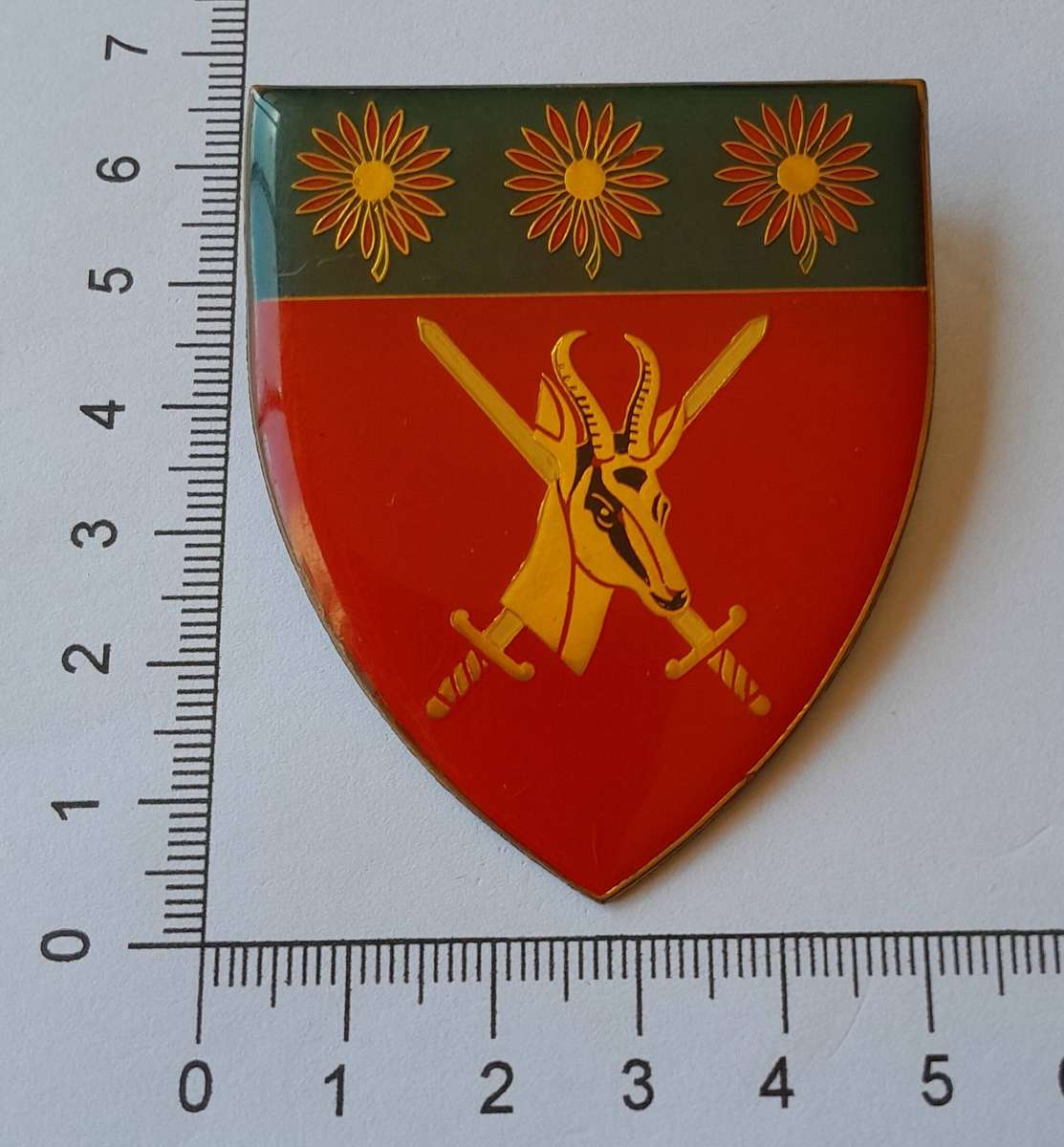 SADF Northern Transvaal Command Shoulder Flash.  2 Pins Intact.