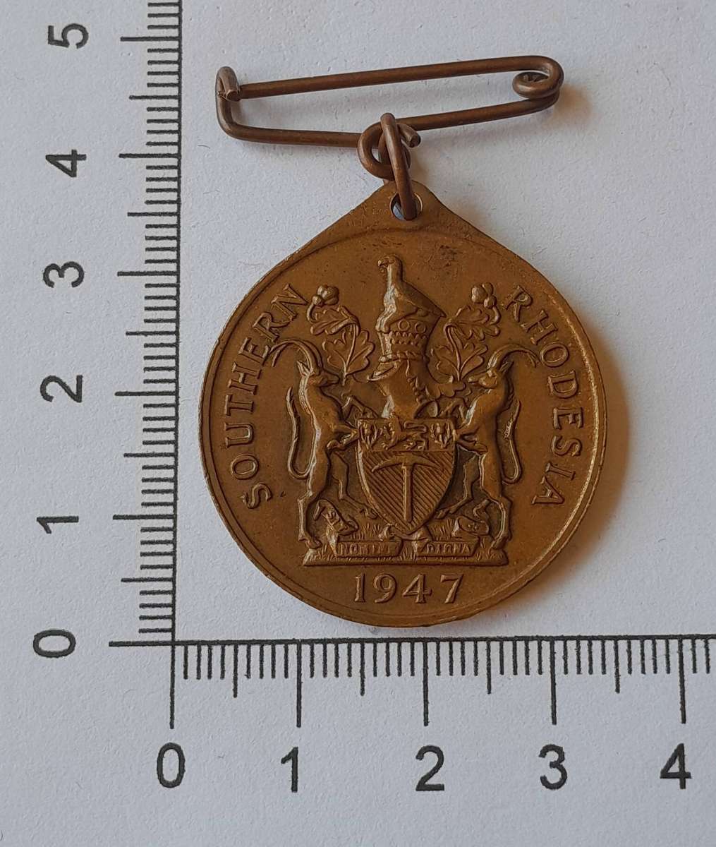 Rare 1947 Southern Rhodesia Royal Visit Medal.