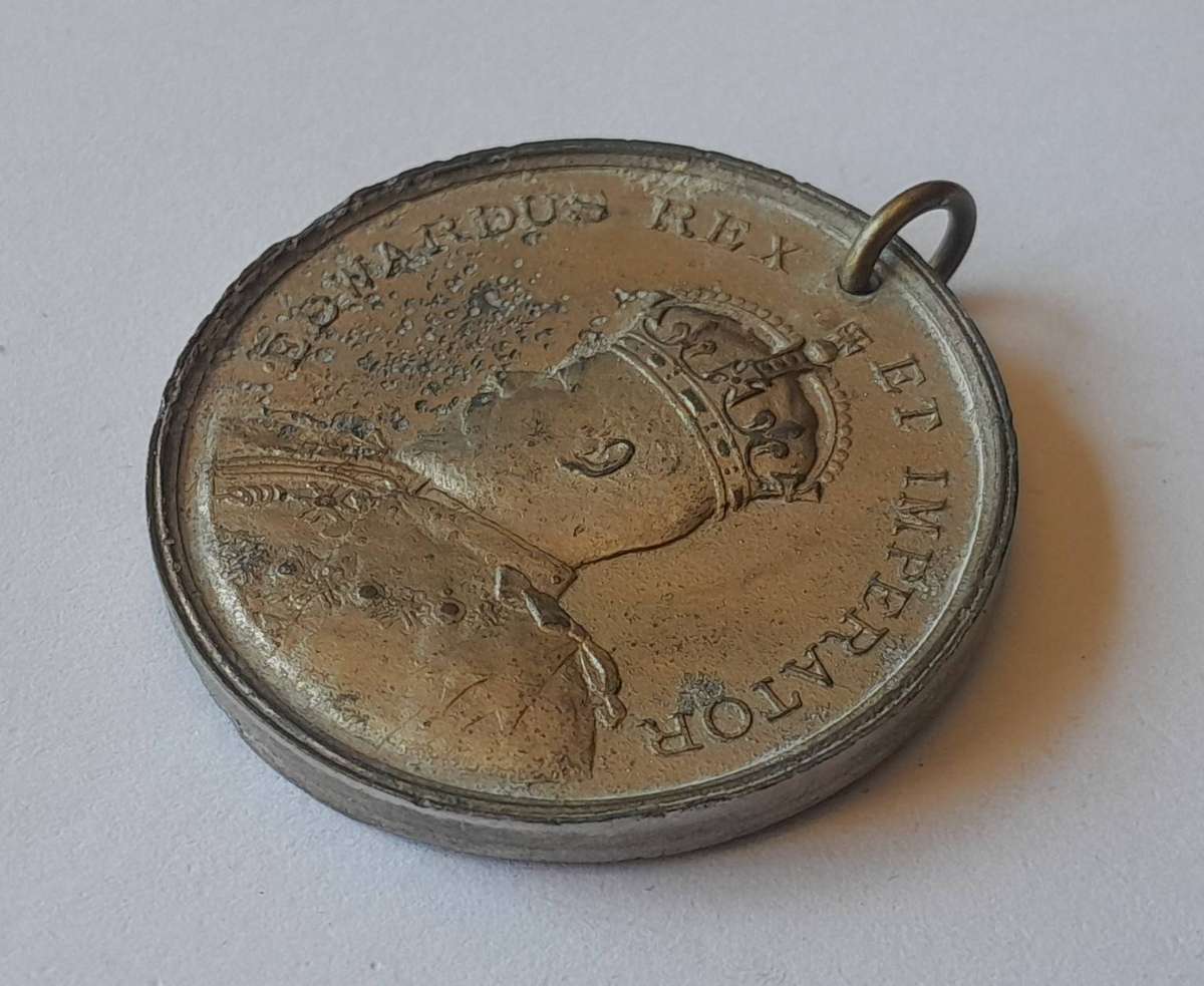 Rare Boer War Era 1902 King Edward VII Coronation Medal.