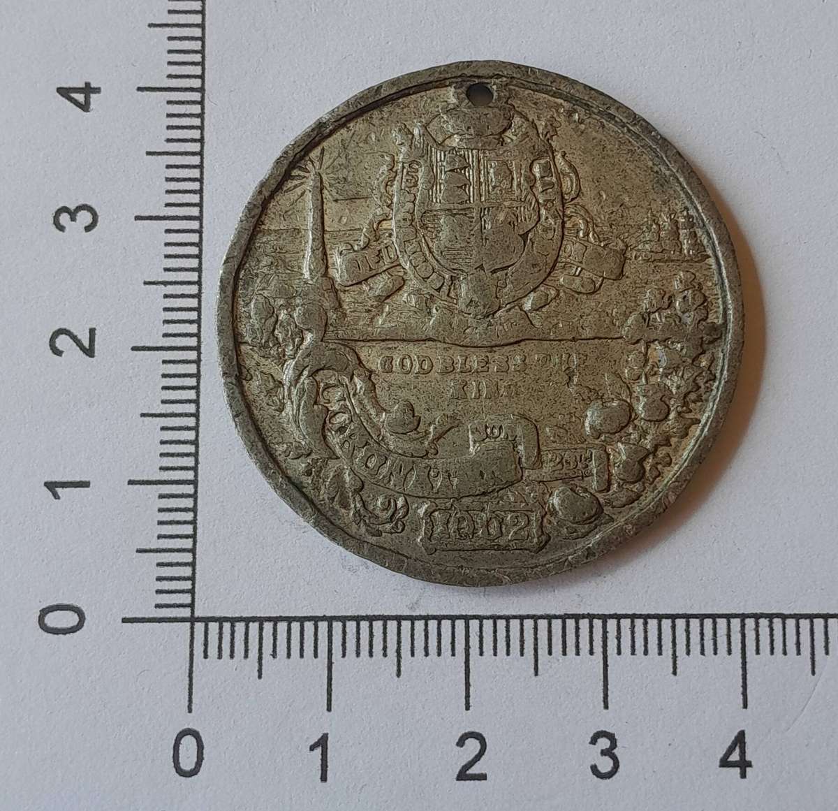 Boer War Era 1902 King Edward VII and Queen Alexandra Coronation Medal.