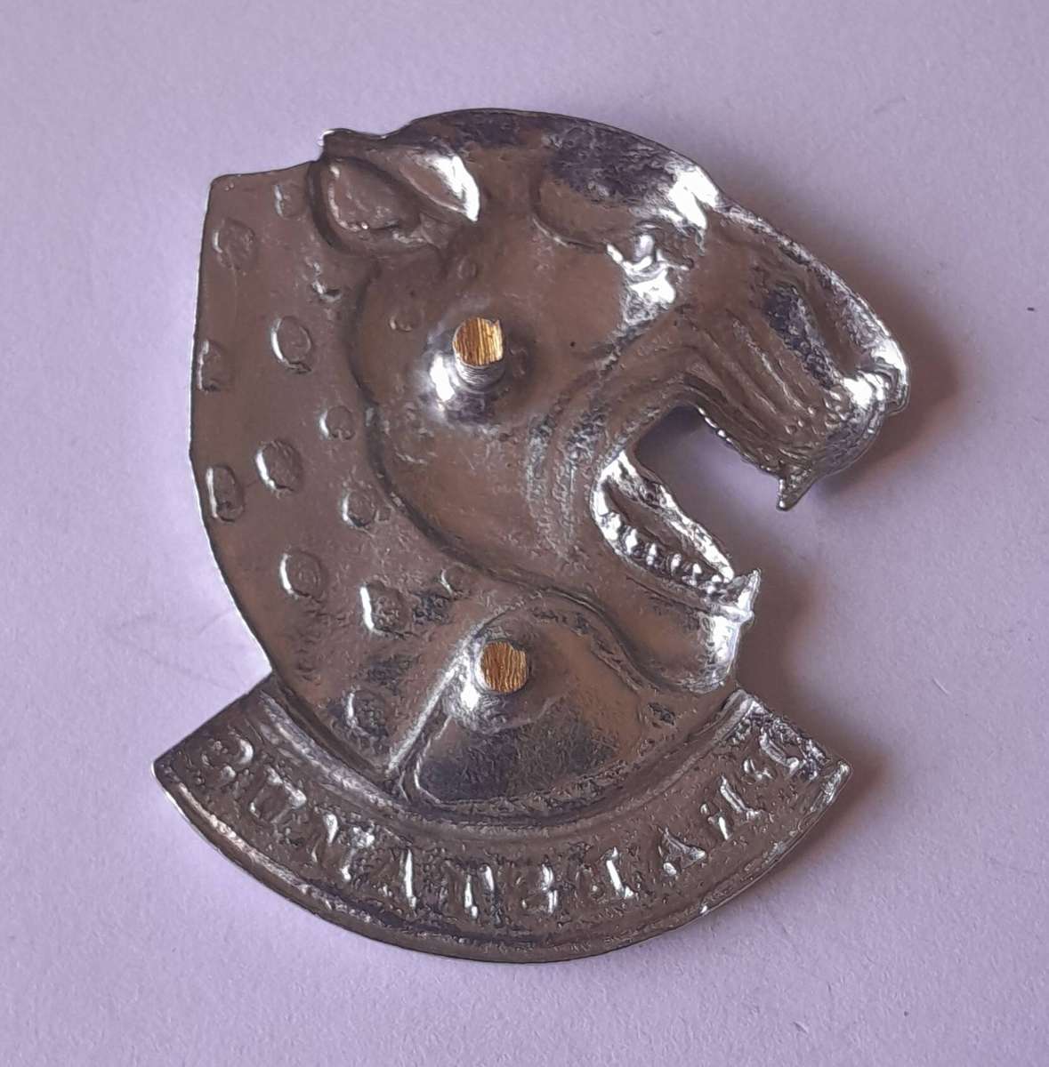 SADF 121 Battalion Cap Badge.  Lugs Intact (Shortened).
