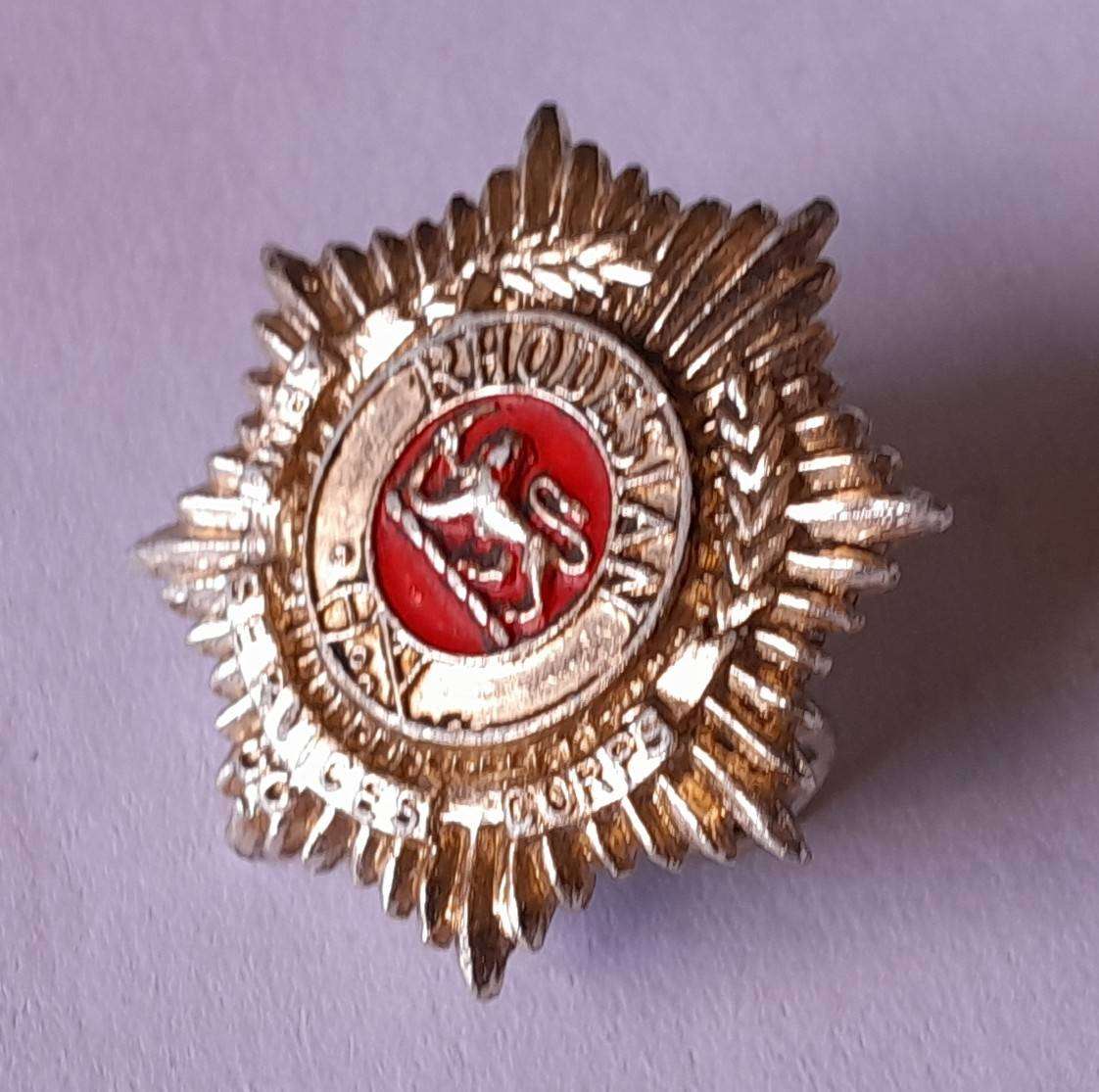Rhodesian Army Services Corps Collar Badge.  Lugs Intact.